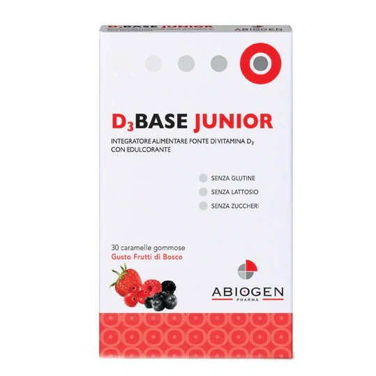 D3Base Junior 30 Caramelle Gommose Frutti di Bosco